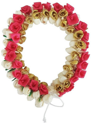 

RAAYA Decorative Flowers Gajra Accessories For Women, Dark Pink, Pack Of 1 Bun, Hair Accessory Set(Pink)