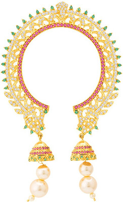 

Voylla Colorful Meenakshi CZ Gold Plated Juda Pin Hair Pin(Gold)