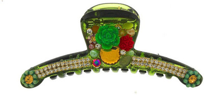 

Anuradha Art Jewellery Clutcher Hair Claw(Green)