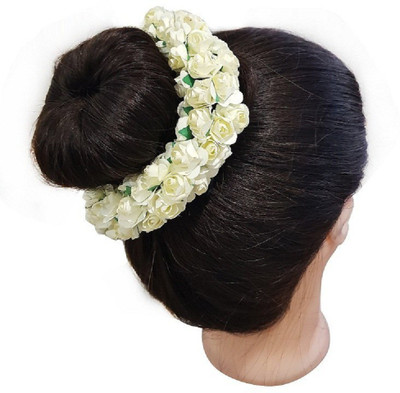 

RAAYA Artificial Gajra For Hair Bun For Bride Bun(White)