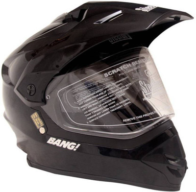 Steelbird SteelbirdMotorcross Bang -42 Helmet Motorbike Helmet(Black)