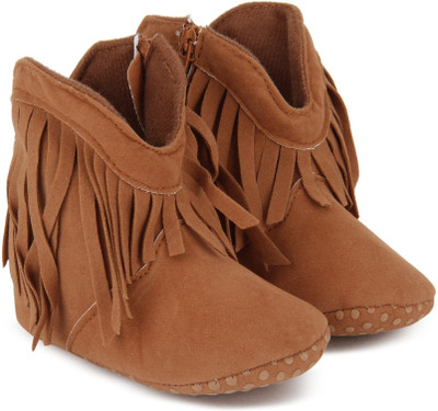 

abdc kids Girls Slip on Casual Boots(Brown