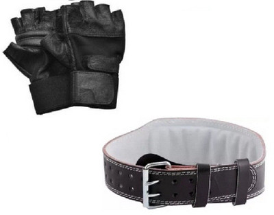 

Monika Sports gym belt + gym gloves for exercise Home Gym Kit