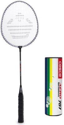 

Cosco Combo of Two, one 'Cb 150 E' Badminton Racket (Full Cover) and one Box of 'Aero 787' Nylon Shuttlecock (Color On Availability)- Badminton Kit