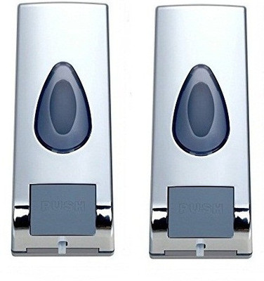

Kurvz Drop Color High Quality ABS 360 ml Soap Dispenser- Pack of 2 350 ml Shampoo Dispenser(Silver)
