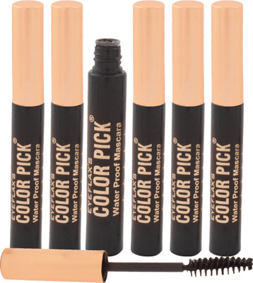 

Eyeflax's Colorpick Water Proof Mascara, Black, 8 ml (Pack of 6) … 48 ml(Black)