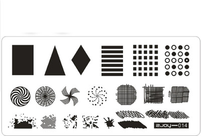 

Imported XL Rectangule Stamping Image Plate For Nail Art Ombre Gradient Check(Silver)
