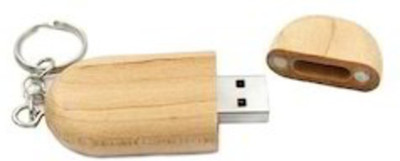 

Vinimox 8 GB WOODEN KEY CHAIN PENDRIVE 8 GB Pen Drive(Beige)