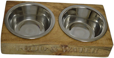 dog food and water stand