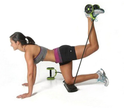 

QUINERGYS ® Modern Age Resistance Bands Exercise Multifunction Crossfit Exercise Fitness Abdominal Trainer Revoflex Xtreme ABS workout Kit Ab Exerciser(Green, Black), Black;green