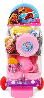 

Grab Offers New Perfect 26 Pieces Trolley Princess Kitchen Play set For Kids. (Pink)