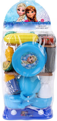 

Grab Offers New Perfect 26 Pieces Trolley Princess Kitchen Play set For Kids. (Blue)