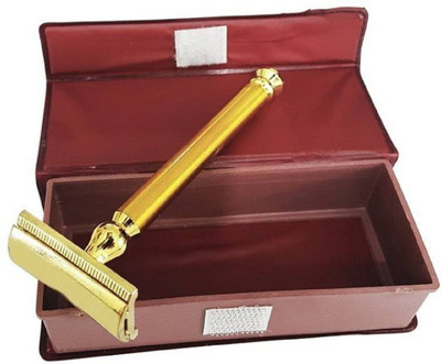 

Fully Golden Polish Twist Open Safety Razor Light Weight, Men Shaving System