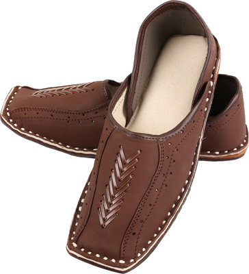 

DFR Ethnic Shoe Jutis For Men(Natural, Red brown