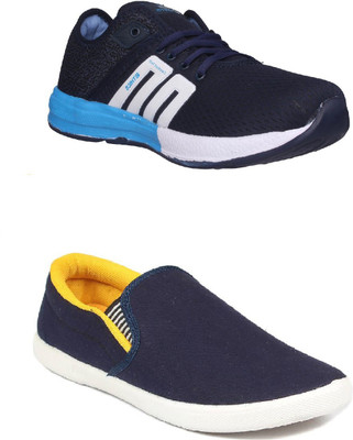 

STYLIVO Combo Pack of Blue Sports Shoes & Casual For Men's Casuals For Men(Blue, Yellow