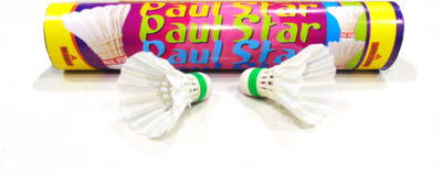 

Paul Star High Quality 10 pc White Feather Shuttlecocks Birdies - Ideal for Badminton Training Feather Shuttle - White(Fast, 79, Pack of 10)