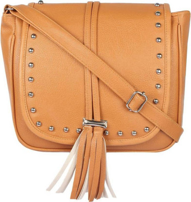 

AMBAR Girls Orange PU Sling Bag