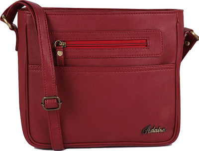 

ADAIRA Girls Maroon Leatherette Sling Bag