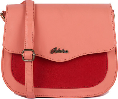 

ADAIRA Girls Pink, Red Leatherette Sling Bag