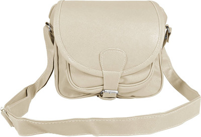 Uno Covers Girls Beige PU Sling Bag