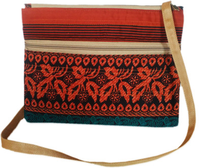 

AUK Girls Maroon Cotton Sling Bag