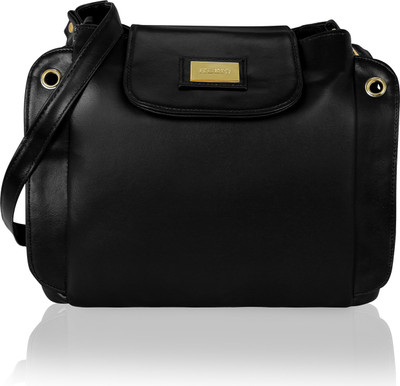 

Kleio Women Formal, Casual Black Leatherette Sling Bag