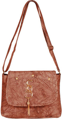 

AMBAR Girls Brown PU Sling Bag