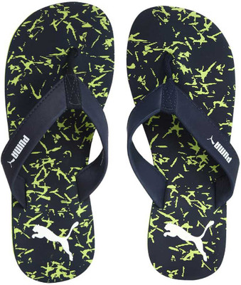 

Puma Panama II IDP Flip Flops, Peacoat-acid lime- white