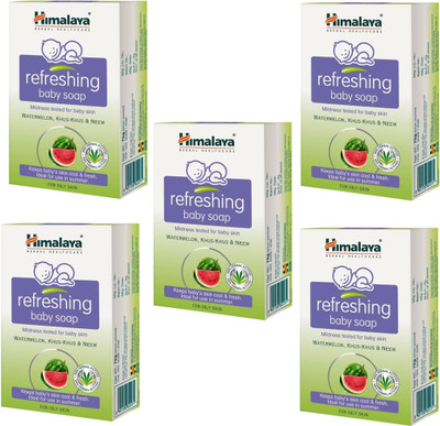 

Himalaya Refreshing Baby Soap(375, Pack of 5)