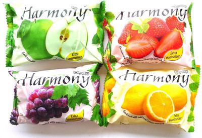 

harmony #IMPORTED Fruity Soap Bath Bar Shower [ Pack OF 4 ](100 g, Pack of 4)