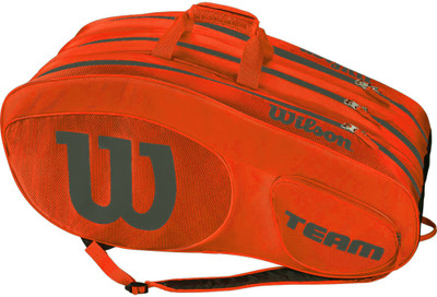 

Wilson Team III 12PK Tennis Kit bag (Can hold upto 12 Tennis Racquets), Orange/Grey Kitbag(Orange, Kit Bag), Orange/grey (12pk)