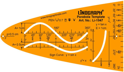 

LINOGRAPH Li-1947 Parabola Template Stencil(Pack of 1, Template)