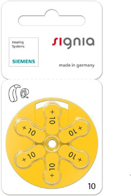 

Signia P10 Hearing Aid Batteries 1.45V 1 patta (6 battery) Stethoscope Case(Silver)