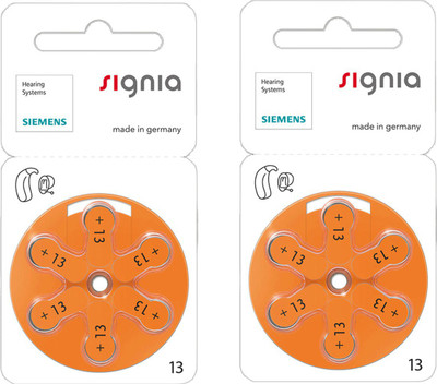 

Signia P13 Hearing Aid Batteries 1.45V 2 patta (12 battery) Stethoscope Case(Silver)