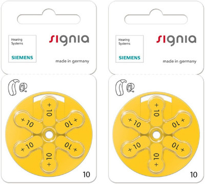 

Signia P10 1.45V Hearing Aid Batteries 1.45V 2 patta (12 battery) Stethoscope Case(Silver)