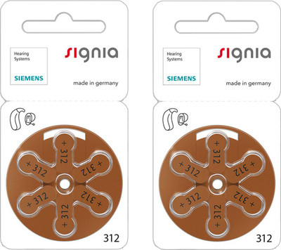 

Signia P312 Hearing Aid Batteries 1.45V 2 patta (12 battery) Stethoscope Case(Silver)