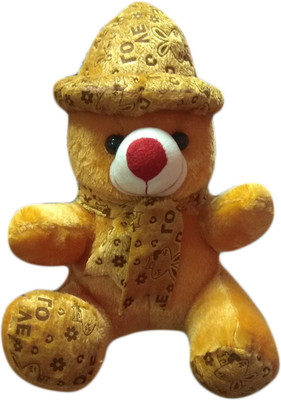 

Grab Offers Soft Plush Traditional Stuffed Teddy bear With Cute Hat And Plaid Ribbon For Kids And Loved Ones. - 13 inch(Golden)