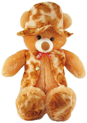 

Fun & Joy Staylish & Beautiful Teddy Bear With Jacket & Hat - 70 cm(Brown)