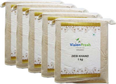 

Vision Fresh Desi Khand Sugar(5 kg, Pack of 5)