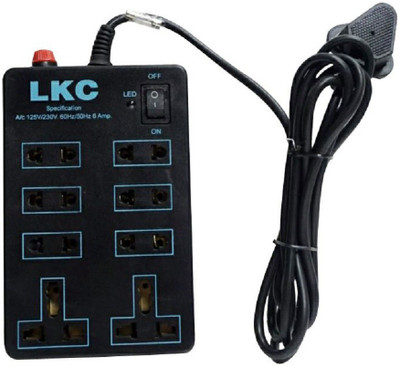 

RJVT Extension Cord Board with 8 Socket 8 Socket Surge Protector(Black)