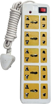 

RJVT Extension Cord Board with 5 Socket 5 Socket Surge Protector(Yellow)