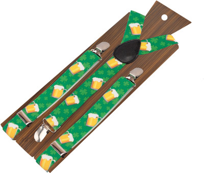 Peluche Y- Back Suspenders for Men, Boys(Green, Yellow, White, Black, Silver)