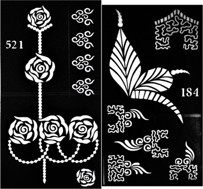 

ARR Henna Stencils HS 521 & 184(HENNA DESIGNS)