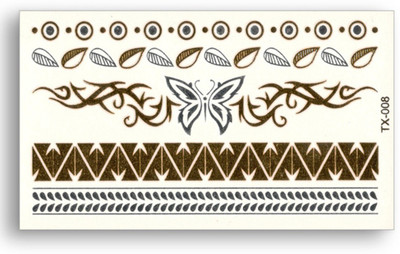 

Savii Golden And Silver Hand Wrist Heena Butterfly(Golden And Silver Hand Wrist Heena Butterfly)