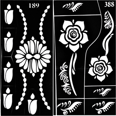 

ARR Henna Stencils HS 189 & 388(Henna stencil stickers)