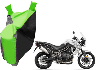 AUTO PEARL Two Wheeler Cover for Triumph(Tiger 800 XR, Green, Blue)