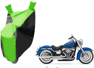 AUTO PEARL Two Wheeler Cover for Harley Davidson(CD deluxe, Green, Blue)