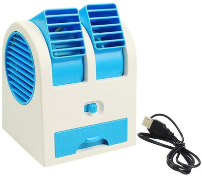 

Maxxlite Mini Small Portable Cooling Fan Dual Bladeless Air Conditioner (USB & Battery Operated) - Multi Portable Cooling Fan USB Fan(Multicolor)