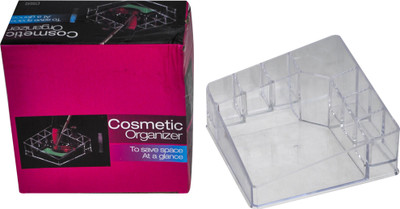 

ZEVORA 8 Slots Make up Brush , Lipstick & Nail Polish Cosmetic Holder Organizer Cosmetic box Vanity Box(transparent)
