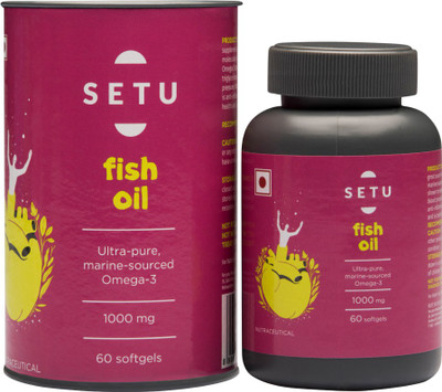 

Setu Fish Oil, Pure, marine sourced Omega-3, help reduce cholesterol and maintain a healthy blood pressure(60 No)